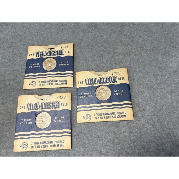 Vintage 1950s View-Master Tom Corbett Space Cadet Reel Set of 3 - Picture 7 of 8